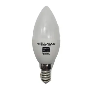 Bombillo Wellmax 5W Led Samsung Edison C37 E14 100 240V Luz Fria 25.000 Horas